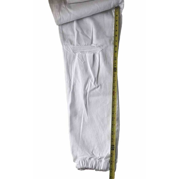 Sincerely Jules White Denim Distressed Stretch Jogger Pants Jeans NWT Size 9/29 - Picture 14 of 15